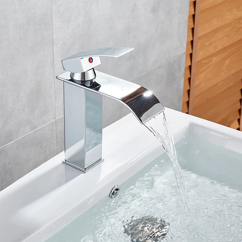 Bathroom Waterfall Basin Sink Faucet