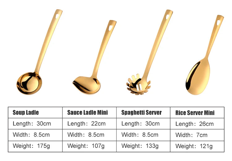 Cooking Utensils Rose Gold