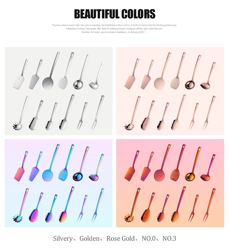 Cooking Utensils Rose Gold