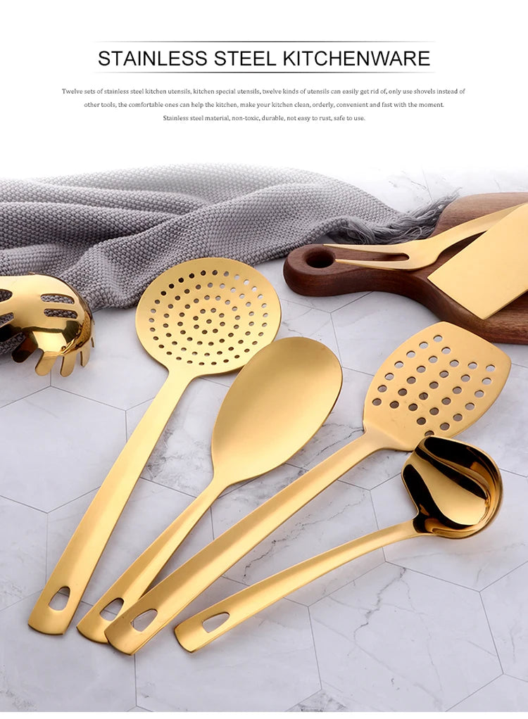 Cooking Utensils Rose Gold