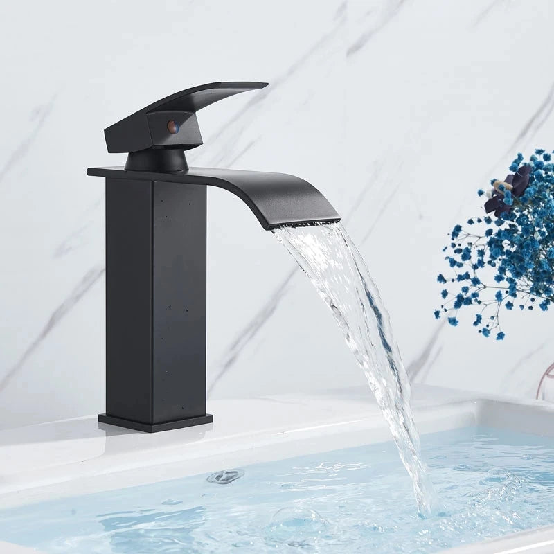 Bathroom Waterfall Basin Sink Faucet