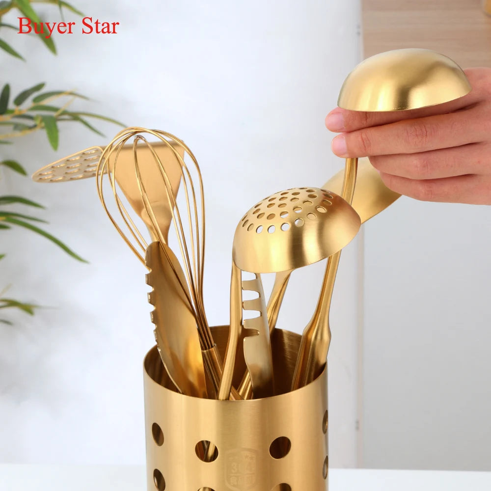 1PC Stainless Steel Kitchen Cookware Gold