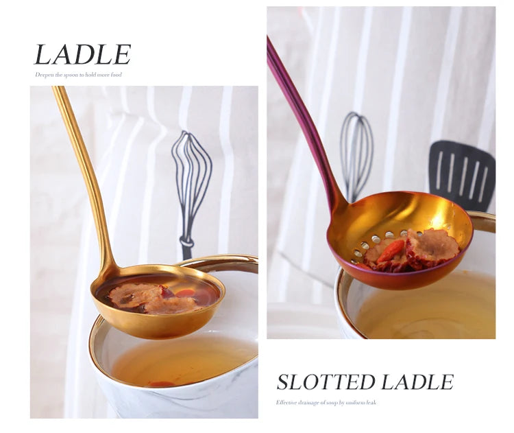 1PC Stainless Steel Kitchen Cookware Gold