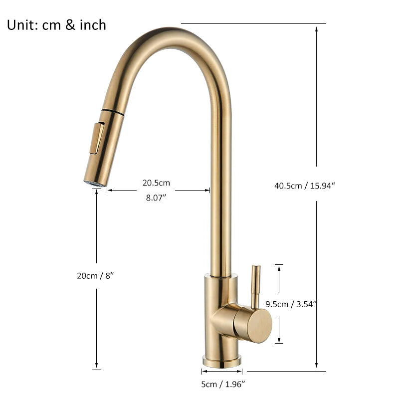 Brushed Gold Kitchen Faucet