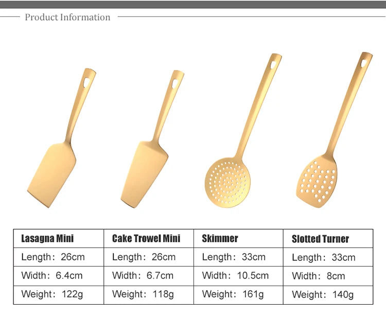 Cooking Utensils Rose Gold