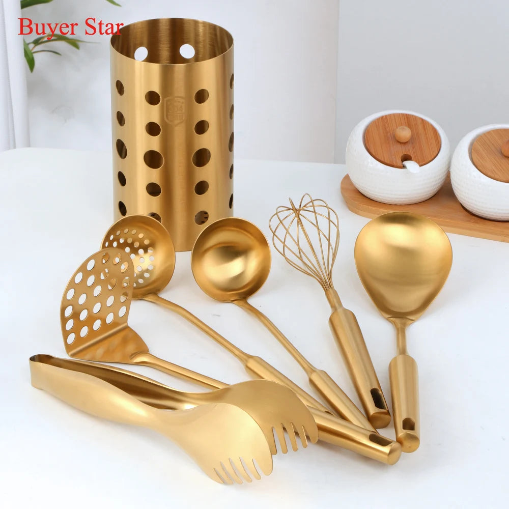 1PC Stainless Steel Kitchen Cookware Gold