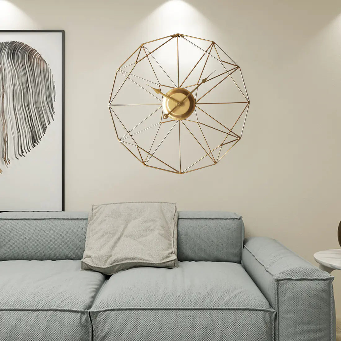Metal Wall Clock for Living Room - Unique Design