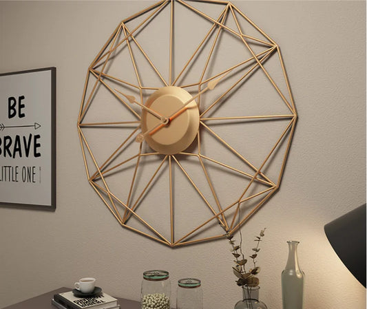 Metal Wall Clock for Living Room - Unique Design