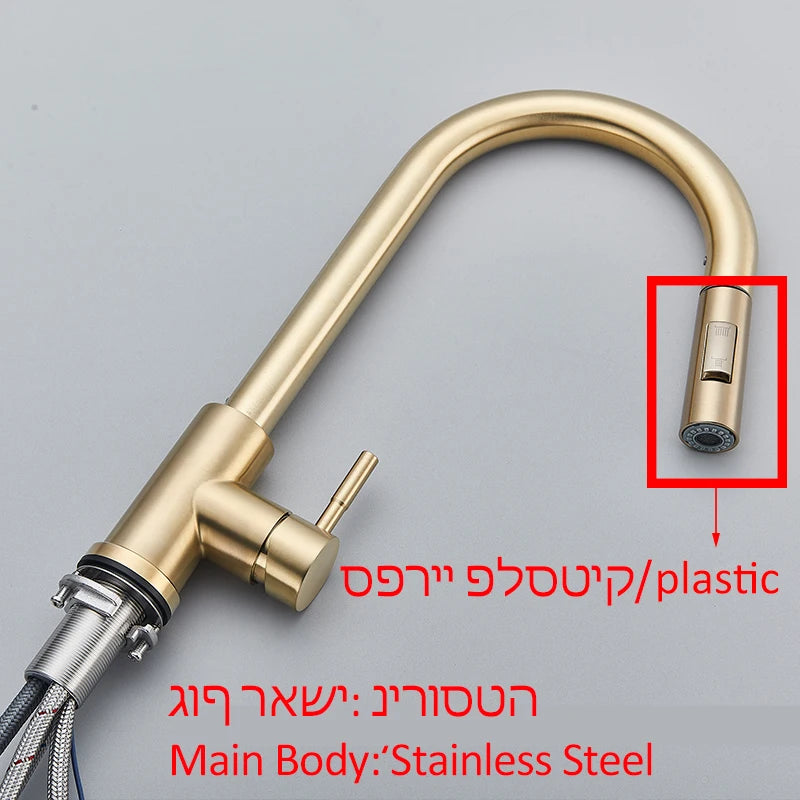 Brushed Gold Kitchen Faucet