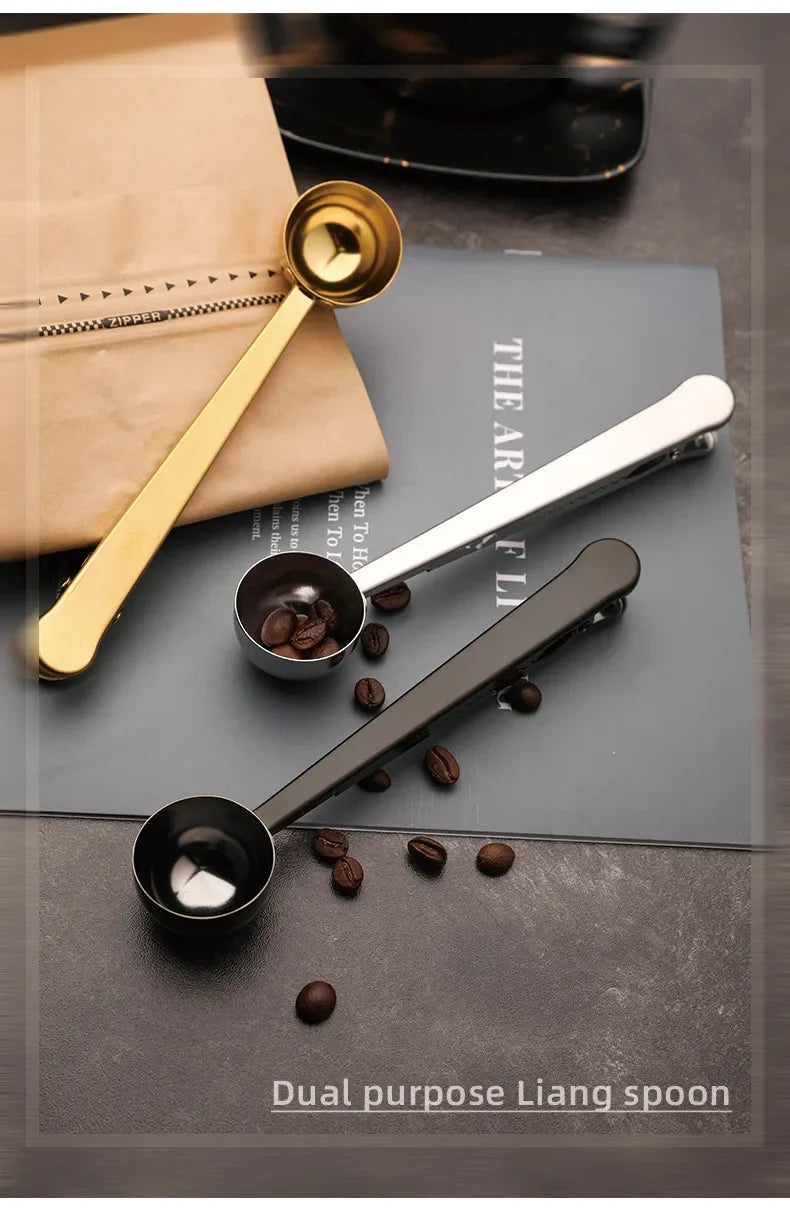 Two-in-one Coffee Spoon Sealing Clip