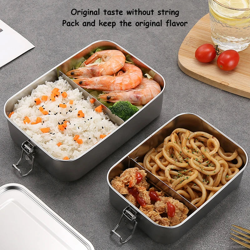 Stainless Steel Square Lunch Box 850ml