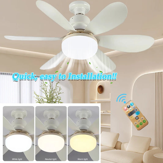 LED 30W Ceiling Fan Light E27 with Remote Control for Dimming 85-265V