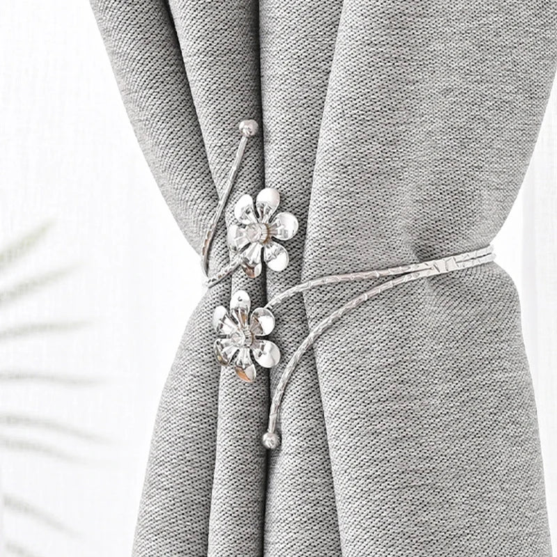 1PC Double flower curtain clip