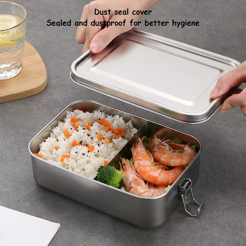 Stainless Steel Square Lunch Box 850ml