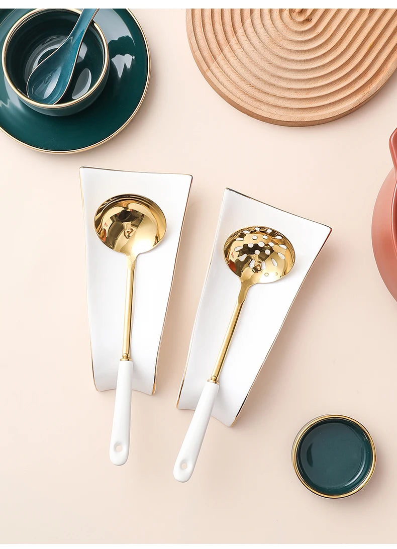 Nordic Gold Stainless Steel Spoon Chopsticks Holder