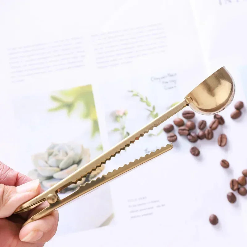 Two-in-one Coffee Spoon Sealing Clip