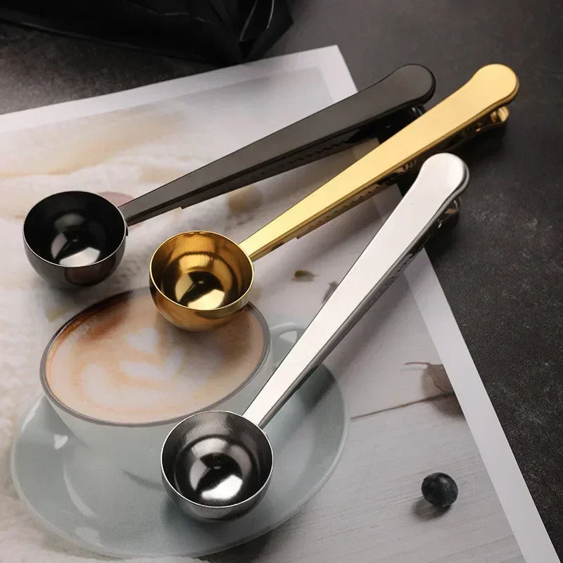 Two-in-one Coffee Spoon Sealing Clip