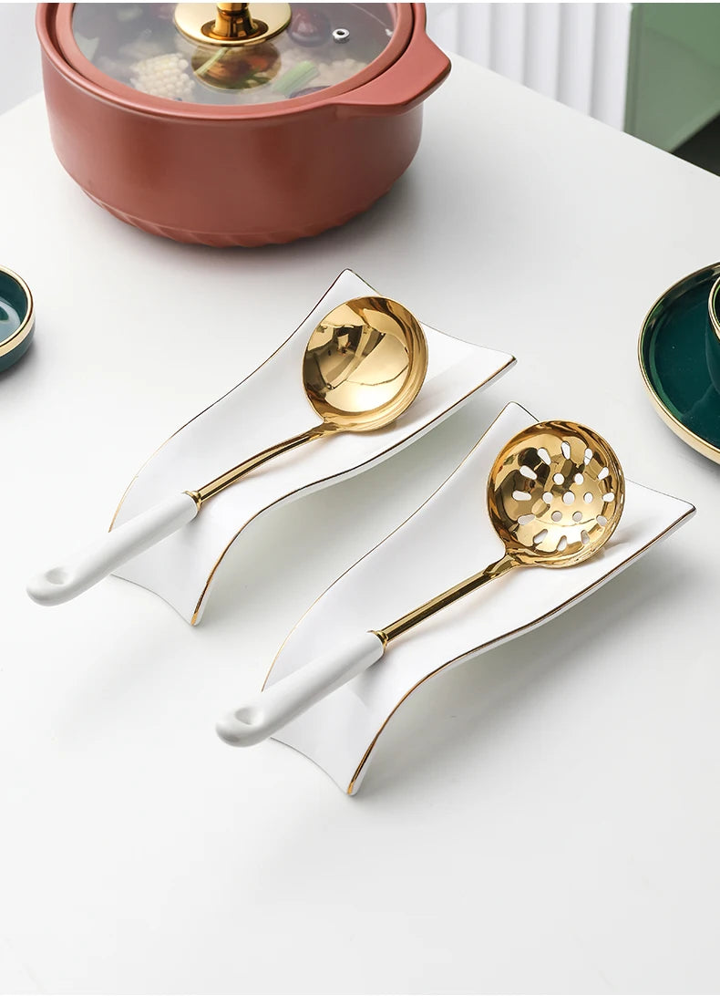 Nordic Gold Stainless Steel Spoon Chopsticks Holder