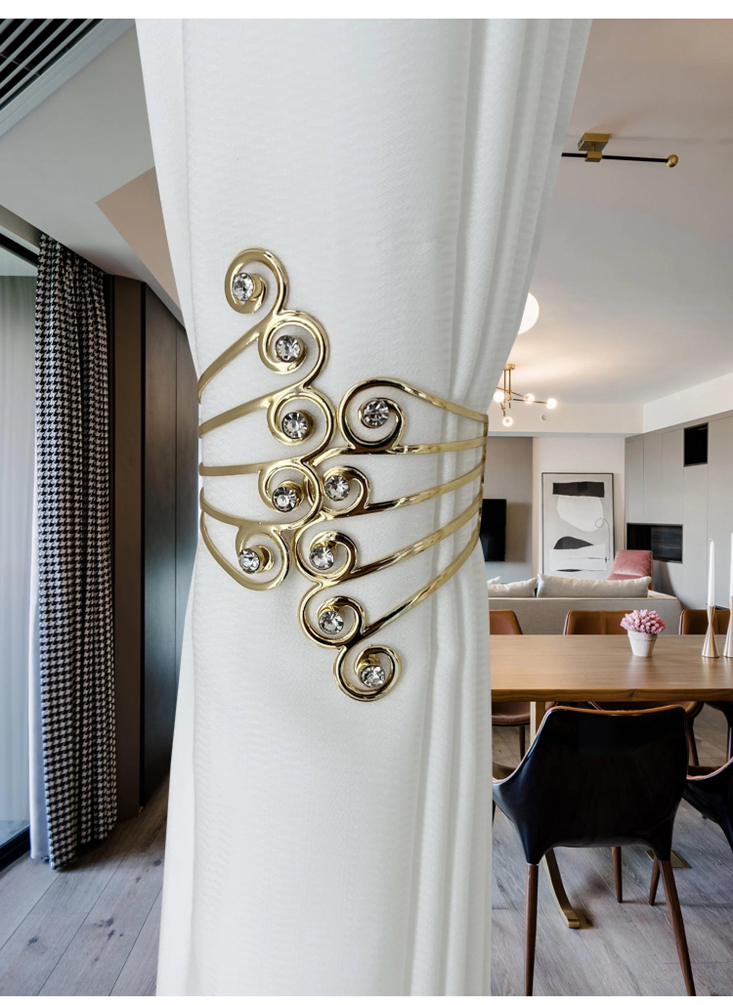 2pcs Luxury Metal Gold/Silver  Curtain Tiebacks