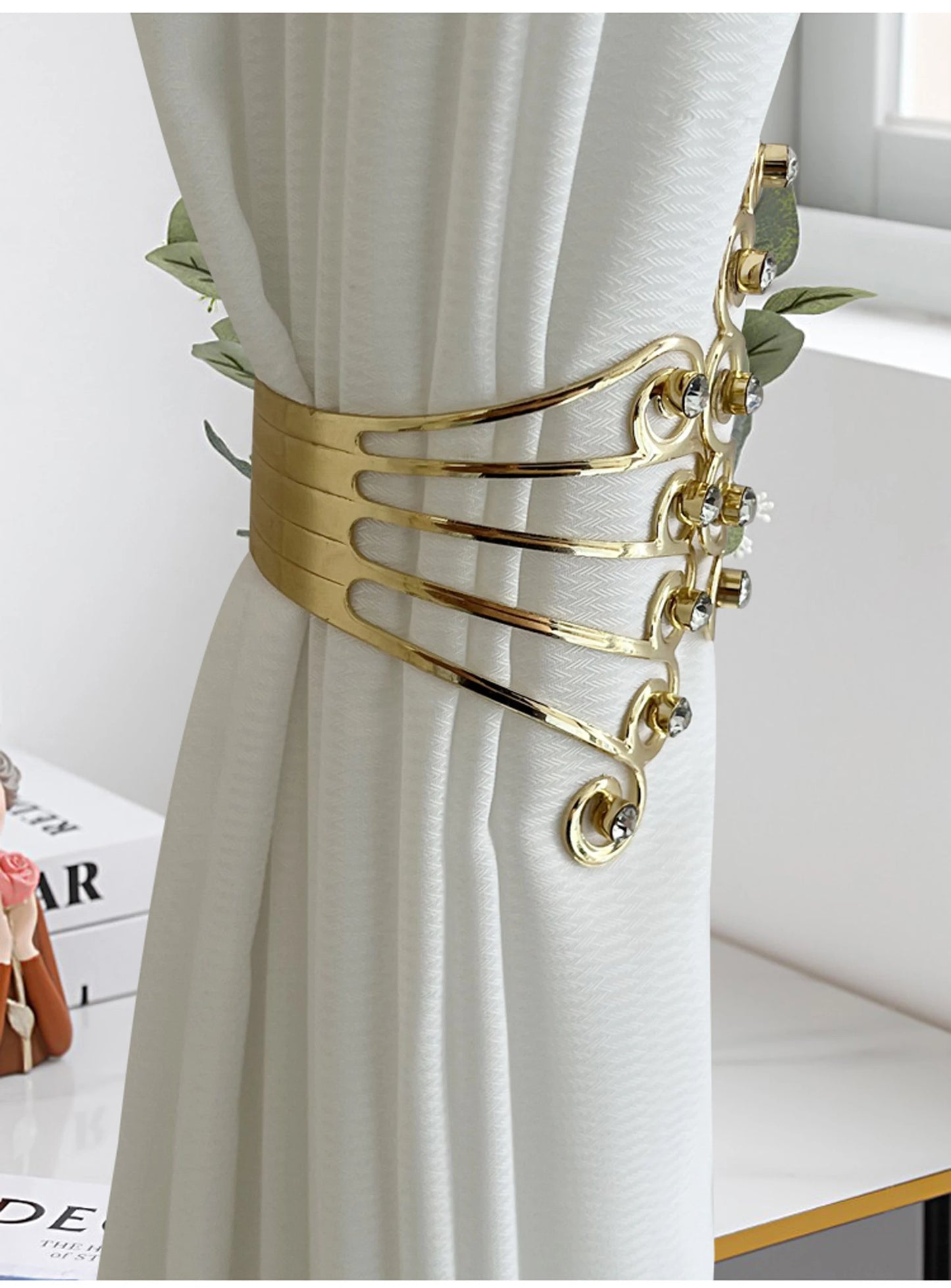 2pcs Luxury Metal Gold/Silver  Curtain Tiebacks