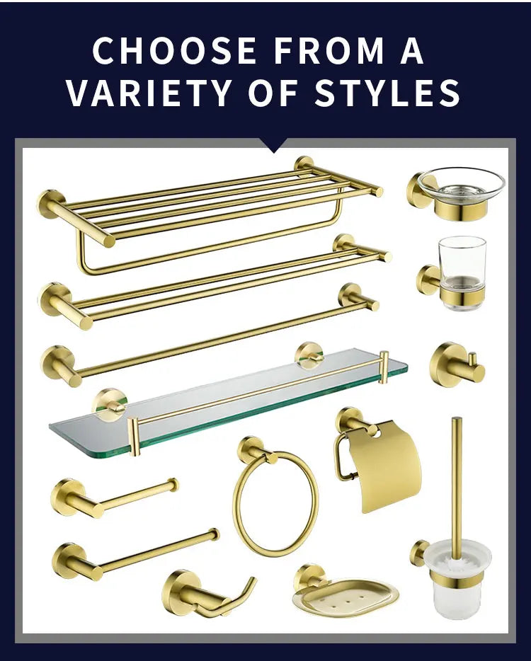 Brushed Gold Bathroom Accessories