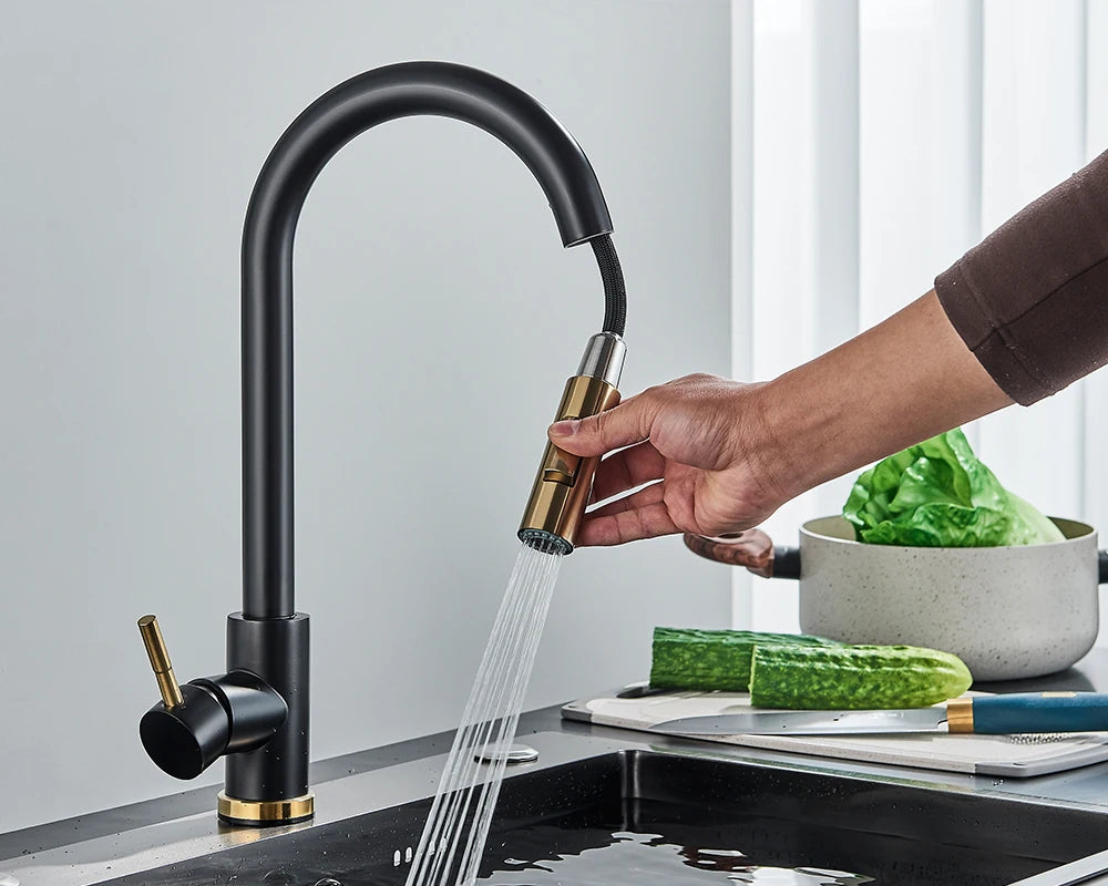 Brushed Gold Kitchen Faucet