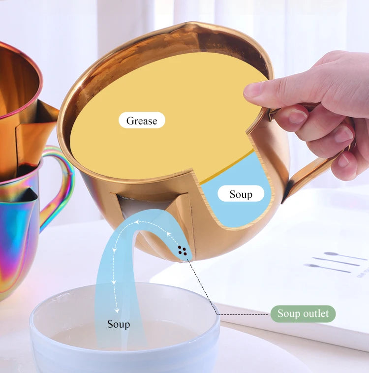 1000ML Soup Filter Stainless Steel Bowl