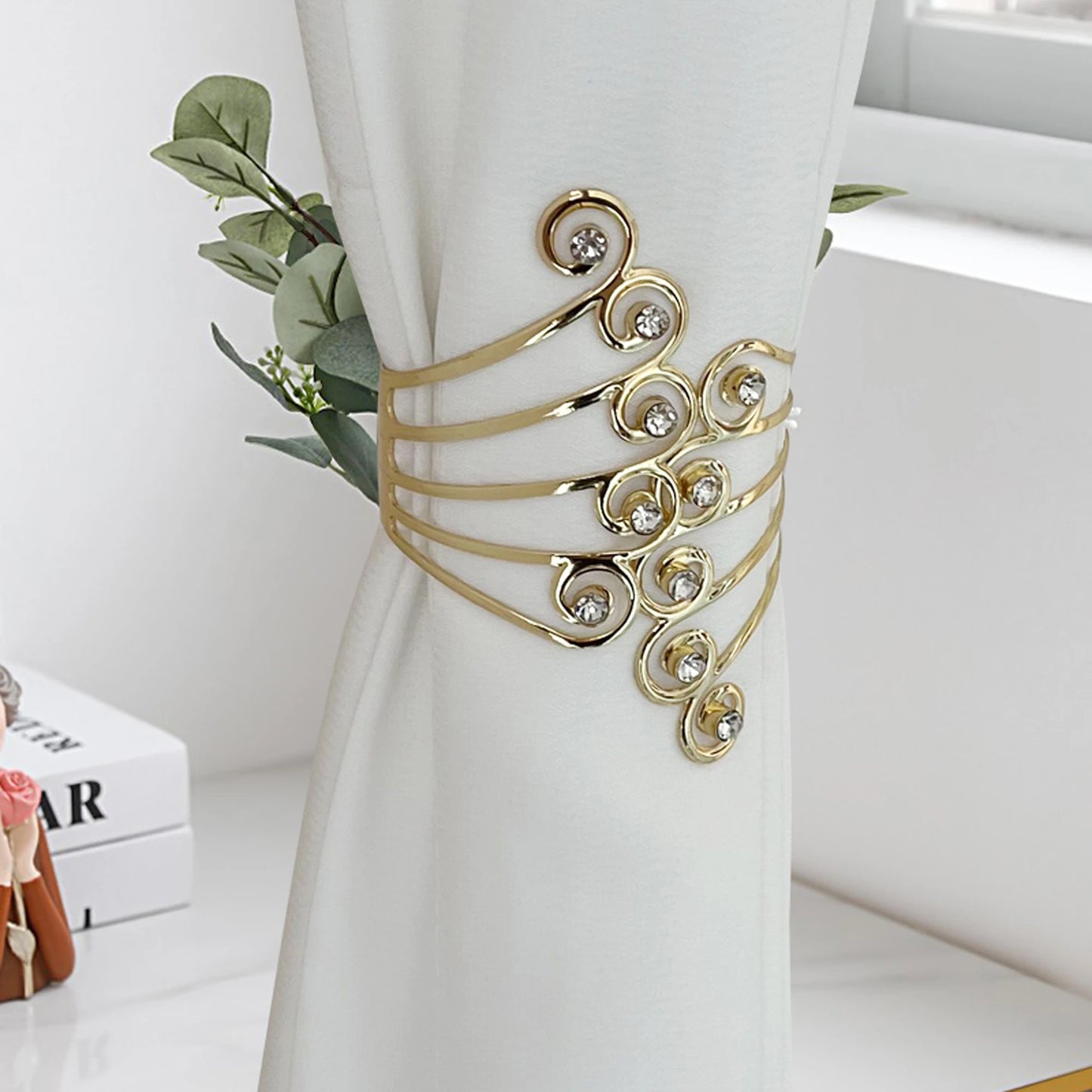 2pcs Luxury Metal Gold/Silver  Curtain Tiebacks