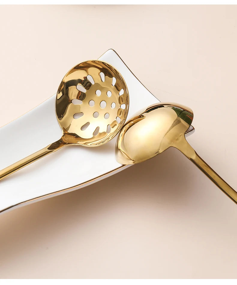 Nordic Gold Stainless Steel Spoon Chopsticks Holder