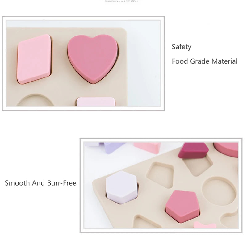 Montessori Silicone Puzzles Geometric Shape