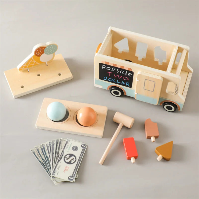 Baby Wooden Silicone Radish Theme Toy Box