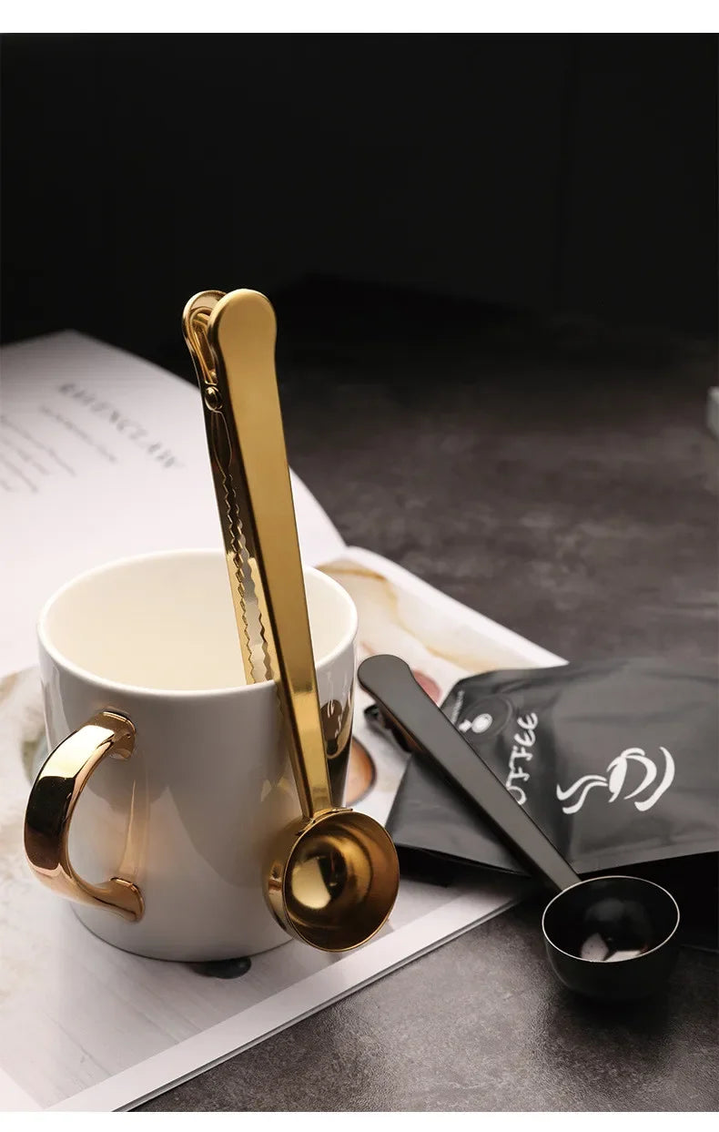 Two-in-one Coffee Spoon Sealing Clip