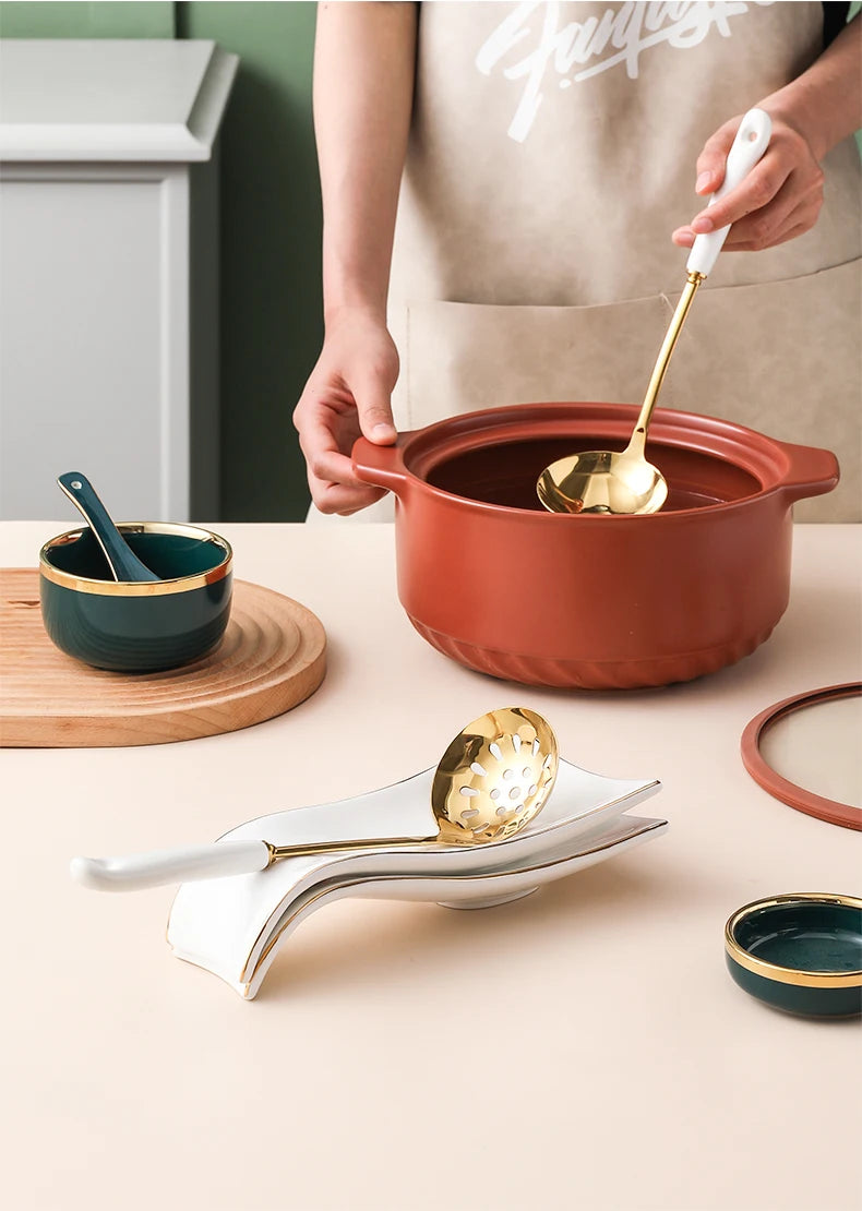 Nordic Gold Stainless Steel Spoon Chopsticks Holder