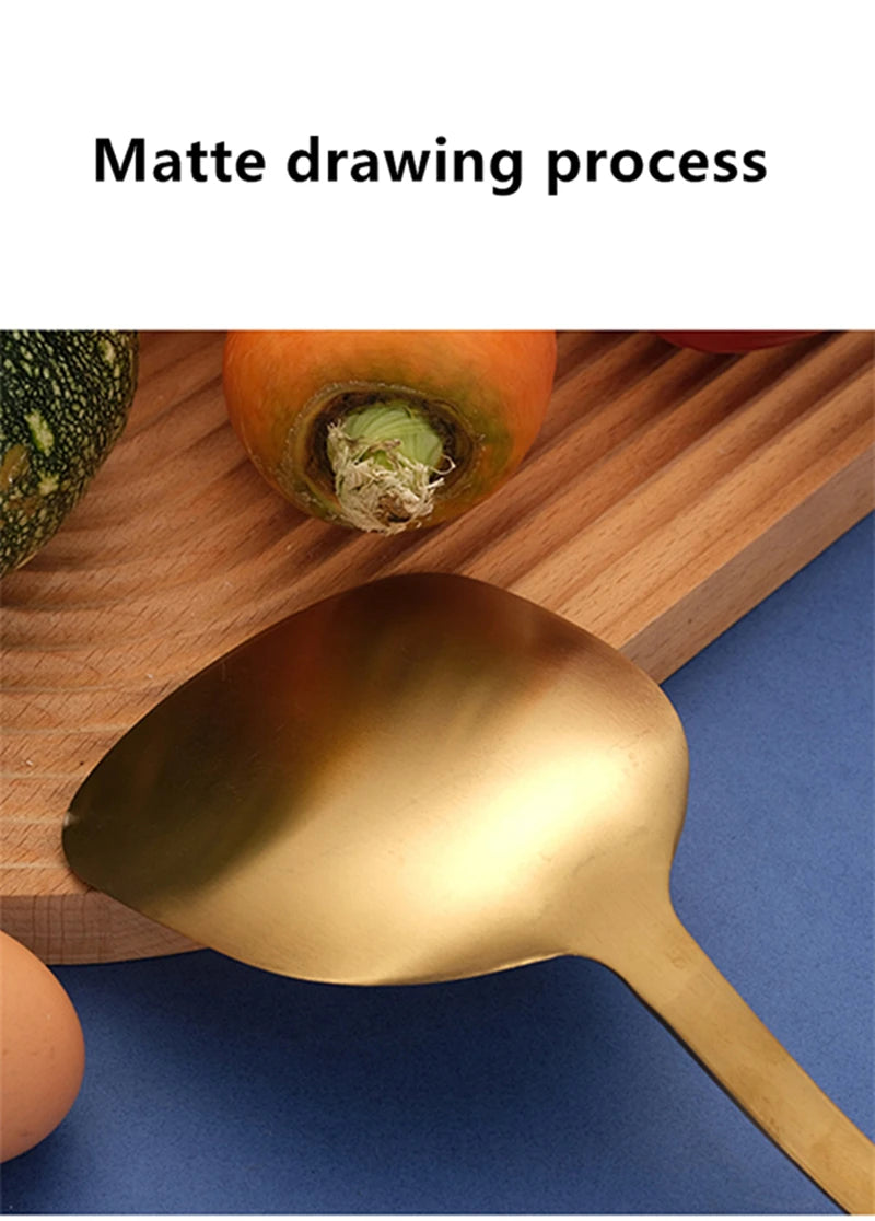 Golden Hanging Cooking Utensils