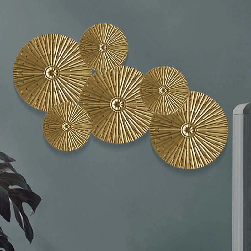 Nordic Iron Wrought Wall Hanging Decoration Luxury Gold
