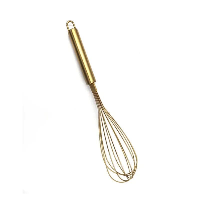 1Pcs Gold Stainless Steel Egg Beater