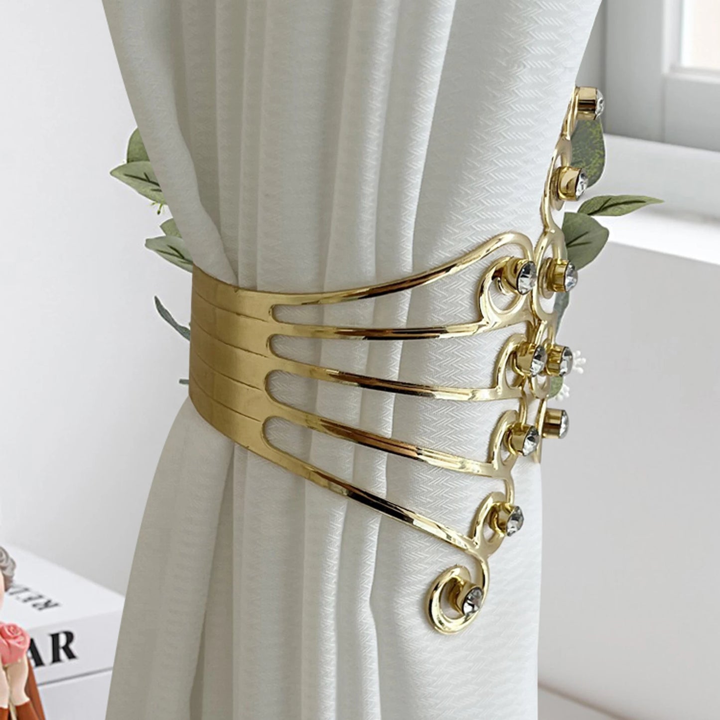 2pcs Luxury Metal Gold/Silver  Curtain Tiebacks
