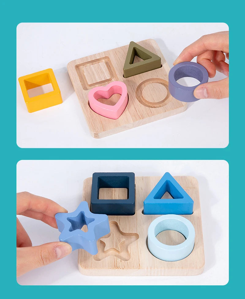 Montessori Silicone Puzzles Geometric Shape