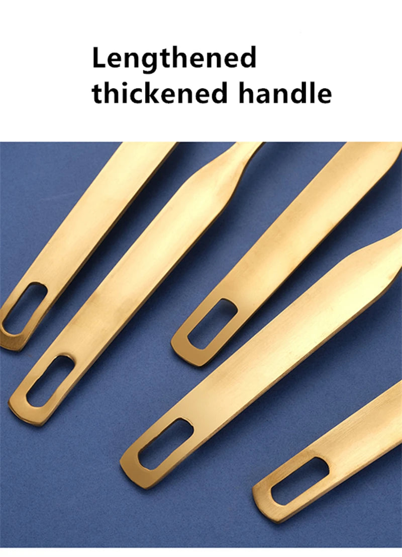 Golden Hanging Cooking Utensils