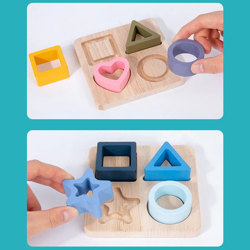 Montessori Silicone Puzzles Geometric Shape