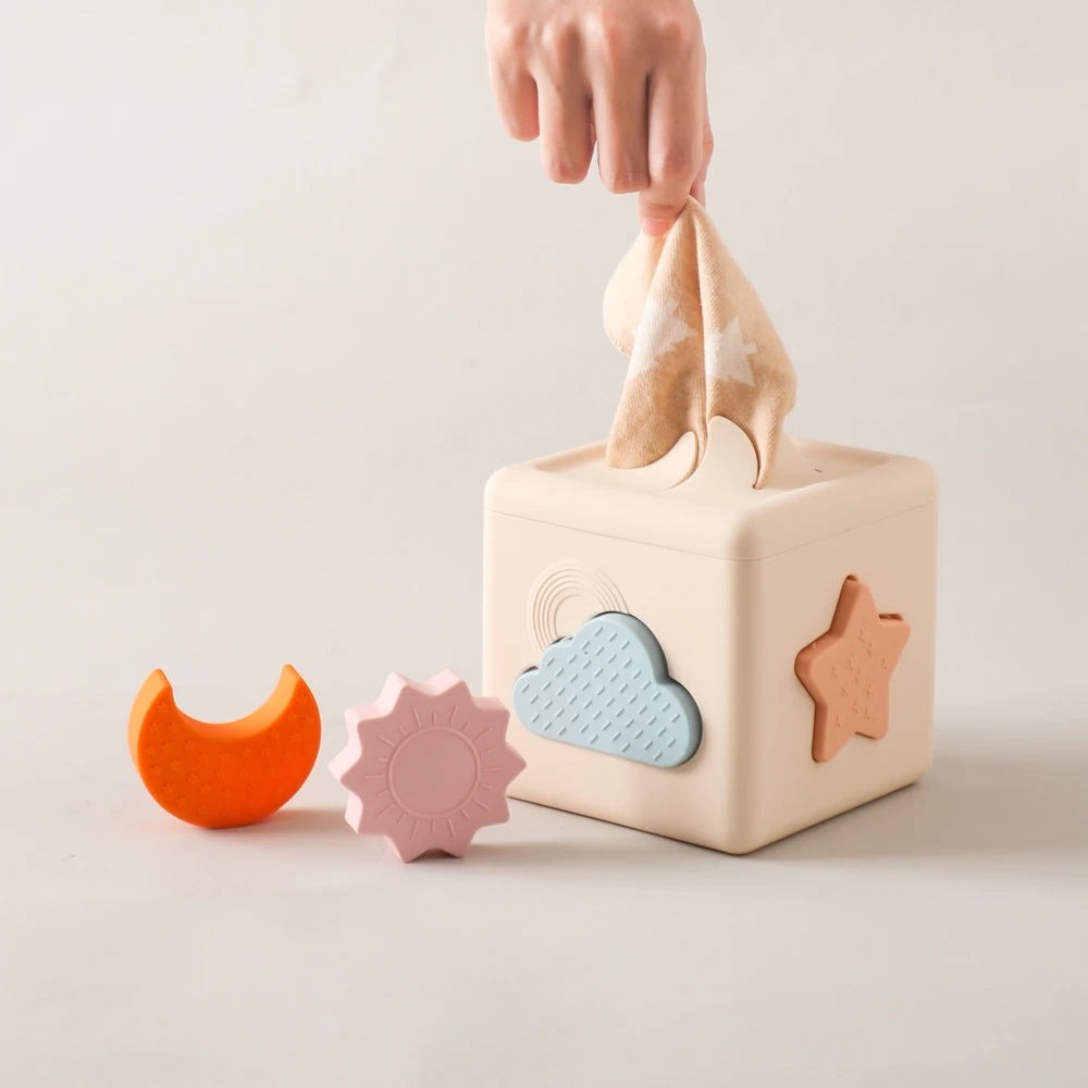 Montessori  Silicone Baby Toys Drawer Box