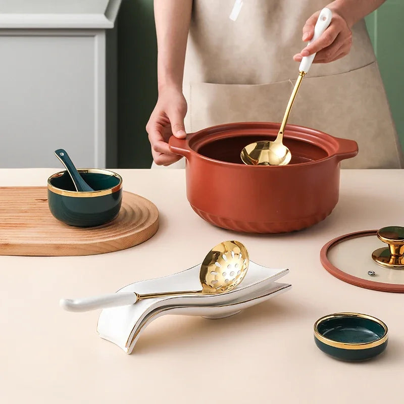 Nordic Gold Stainless Steel Spoon Chopsticks Holder