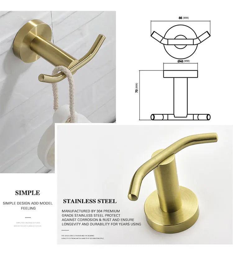 Brushed Gold Bathroom Accessories