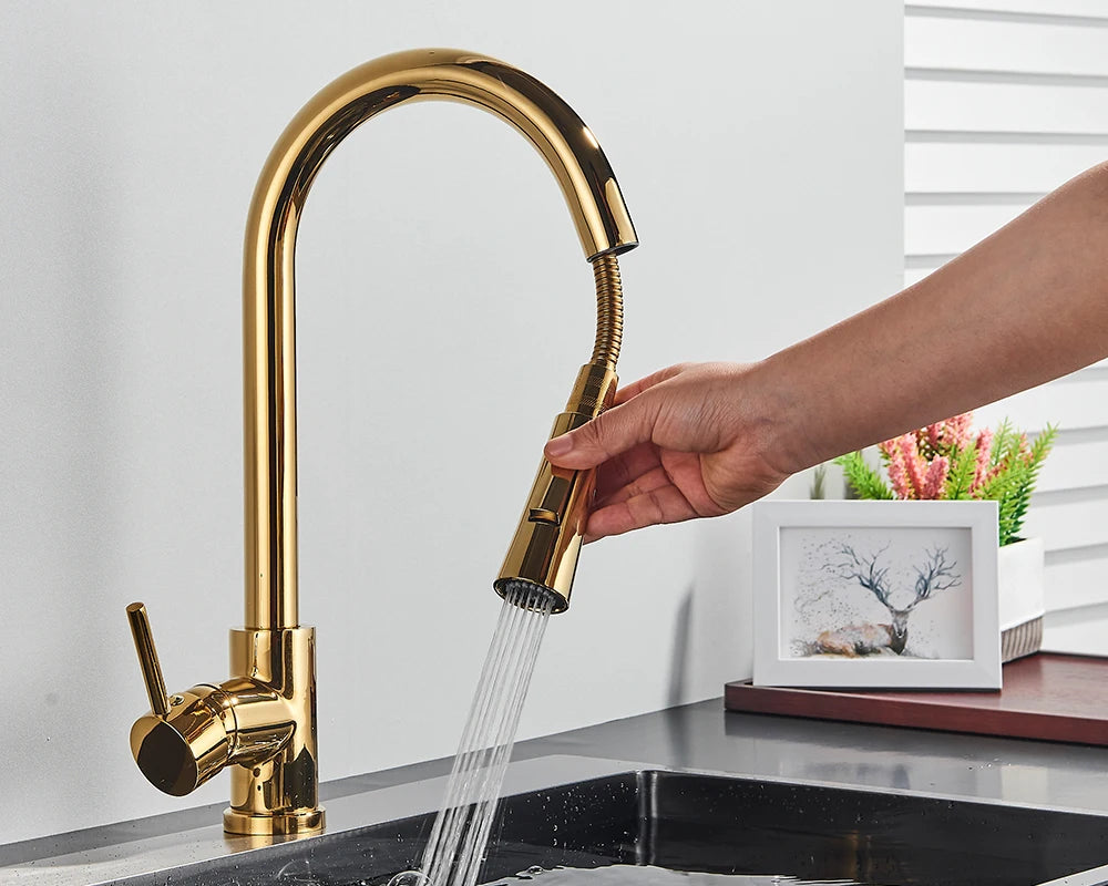 Brushed Gold Kitchen Faucet
