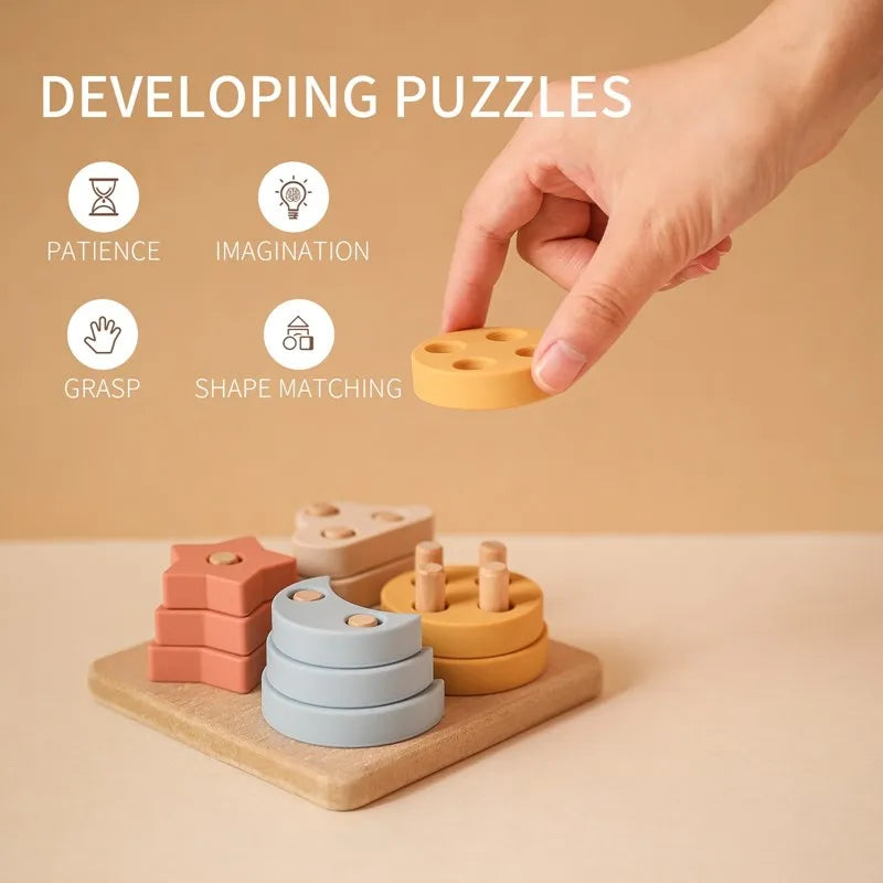 Montessori  Silicone Baby Toys Drawer Box