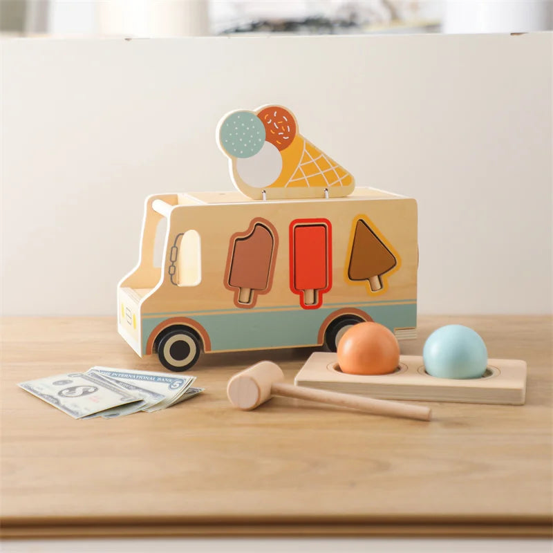 Baby Wooden Silicone Radish Theme Toy Box
