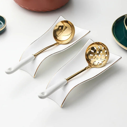Nordic Gold Stainless Steel Spoon Chopsticks Holder