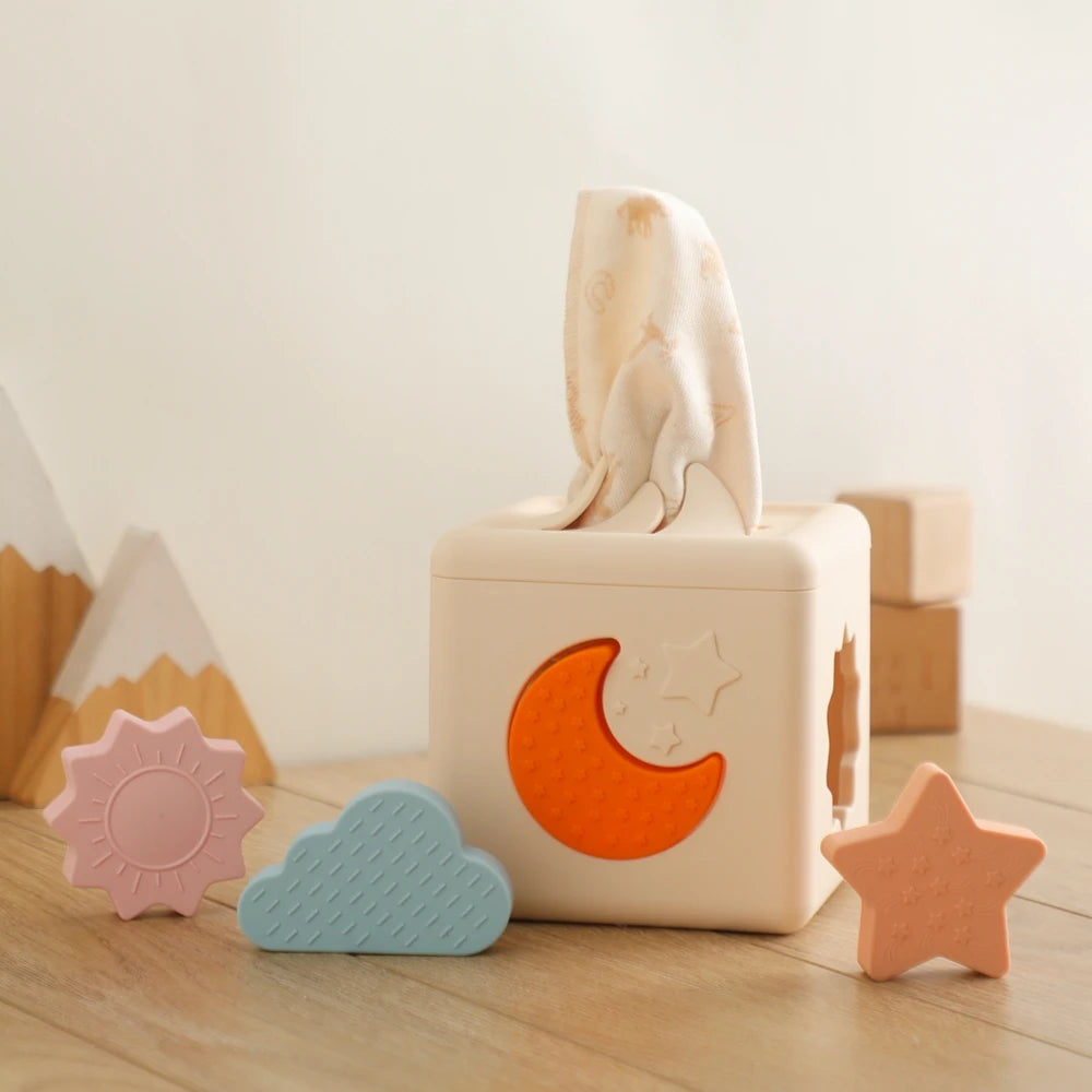 Montessori  Silicone Baby Toys Drawer Box