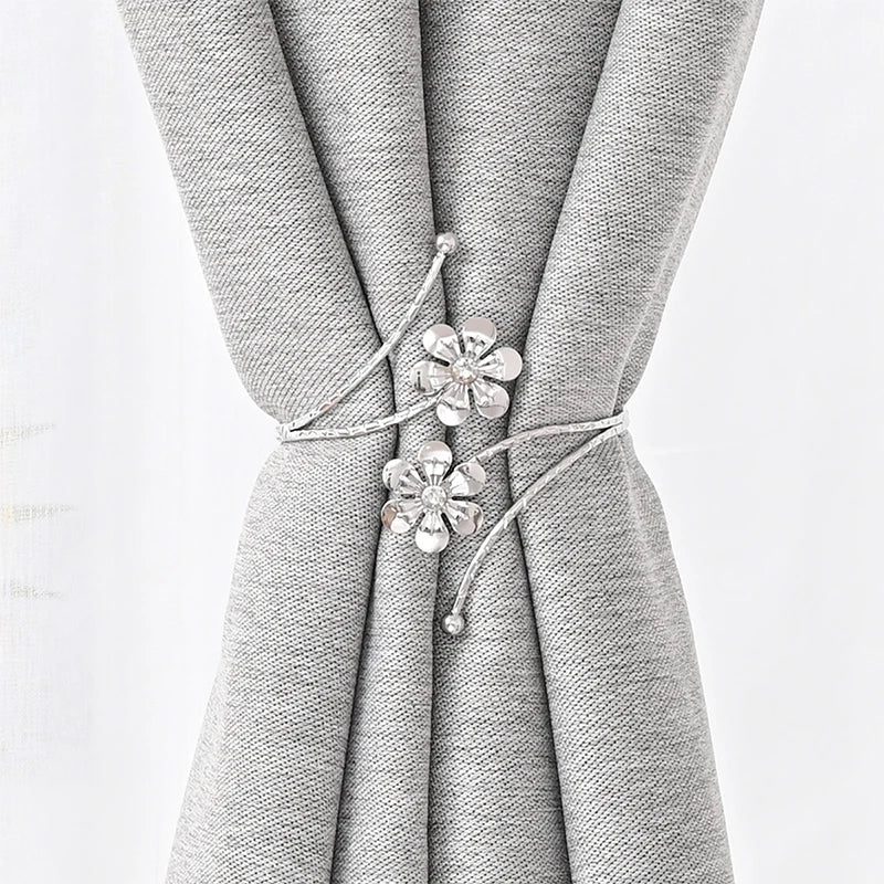 1PC Double flower curtain clip