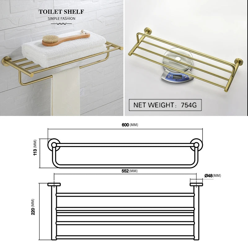 Brushed Gold Bathroom Accessories